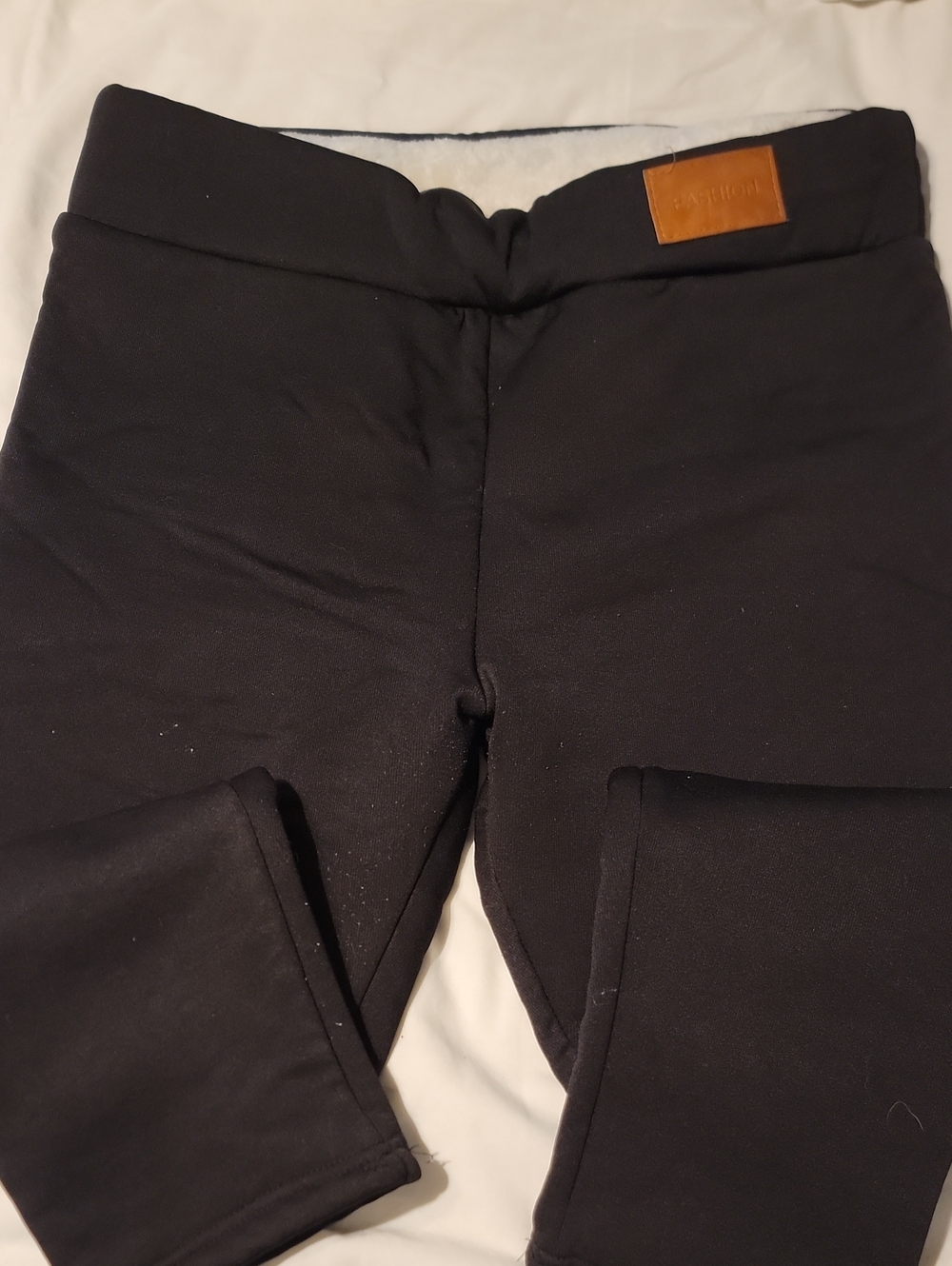 THICK. HEAVY. Black Fleece-Lined Pants